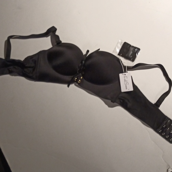 Sz 32 Ribbon Laced Push Up Bra Foam Padded Formed Cups - Picture 4 of 10